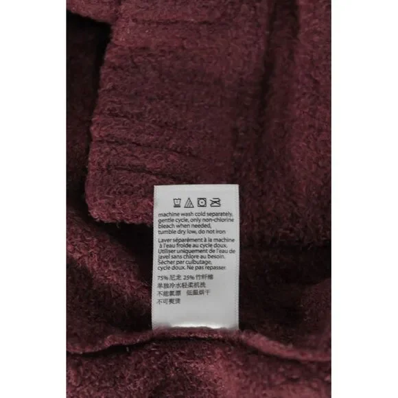 Barefoot Dreams® Unisex Purple Long Sleeve Cardigan Sweater Size XS - Picture 5 of 6